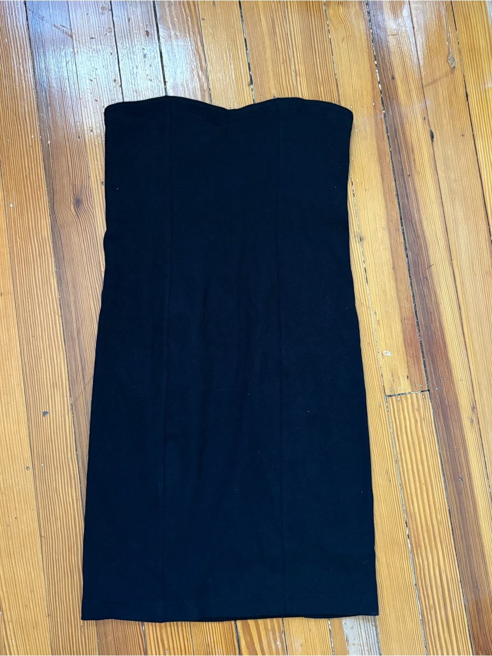 Elegant Strapless Black Sheath Dress